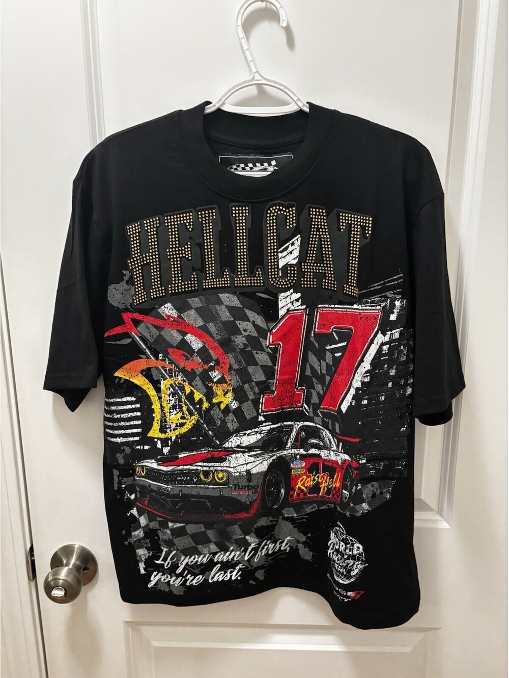 Dodge x Reason Collab Hellcat 17 Men’s Limited Edition Black Graphic T-Shirt M